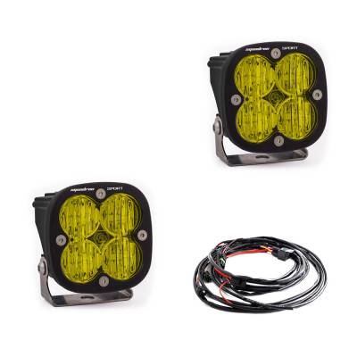 Baja Designs - Baja Designs LED Light Pods Amber Lens Wide Cornering Pair Squadron Sport