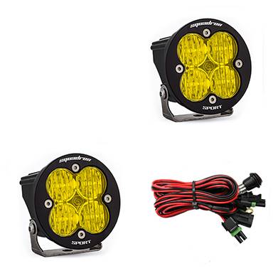 Baja Designs - Baja Designs LED Light Pods Amber Lens Wide Cornering Pair Squadron R Sport