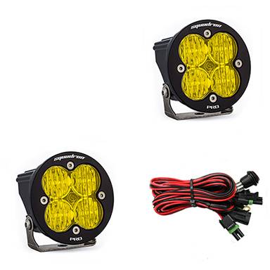 Baja Designs - Baja Designs LED Light Pods Amber Lens Wide Cornering Pair Squadron R Pro
