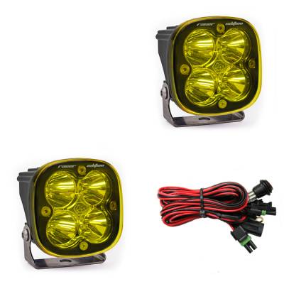 Baja Designs - Baja Designs LED Light Pods Amber Lens Spot Pair Squadron Racer Edition