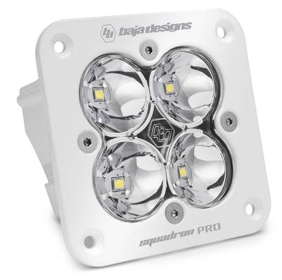 Baja Designs - Baja Designs Flush Mount LED Light Pod White Clear Lens Spot Pattern Squadron Pro