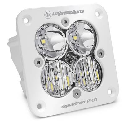 Baja Designs - Baja Designs Flush Mount LED Light Pod White Clear Lens Driving/Combo Pattern Squadron Pro
