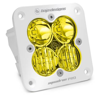 Baja Designs - Baja Designs Flush Mount LED Light Pod White Amber Lens Driving/Combo Pattern Squadron Pro