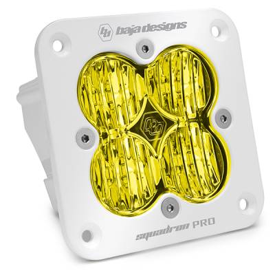 Baja Designs - Baja Designs Flush Mount LED Light Pod White Amber Lens Wide Cornering Pattern Squadron Pro