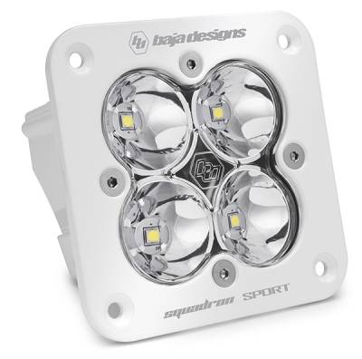 Baja Designs - Baja Designs Flush Mount LED Light Pod White Clear Lens Spot Pattern Squadron Sport