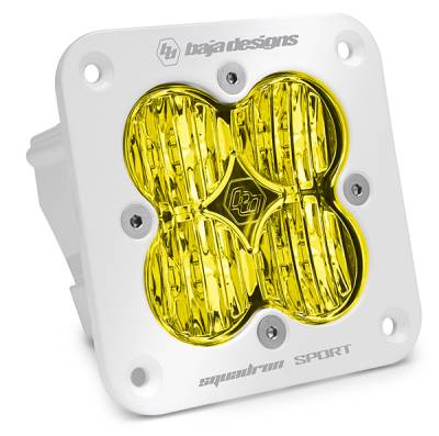 Baja Designs - Baja Designs Flush Mount LED Light Pod White Amber Lens Wide Cornering Pattern Squadron Sport