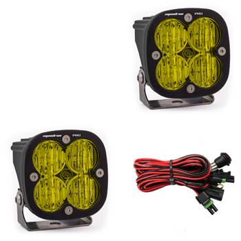 Baja Designs - Baja Designs LED Light Pods Amber Lens Wide Cornering Pattern Pair Squadron Pro Series
