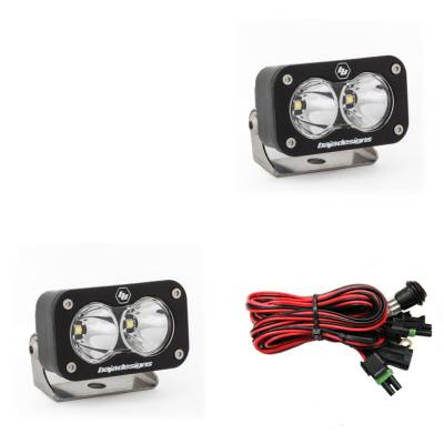 Baja Designs - Baja Designs LED Work Light Clear Lens Spot Pattern Pair S2 Sport