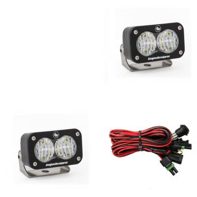 Baja Designs - Baja Designs LED Work Light Clear Lens Wide Cornering Pattern Pair S2 Sport