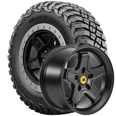 BF Goodrich - 285/70R17 BFG Mud Terrain KM3 on 17x8.5 AEV Pintler Black