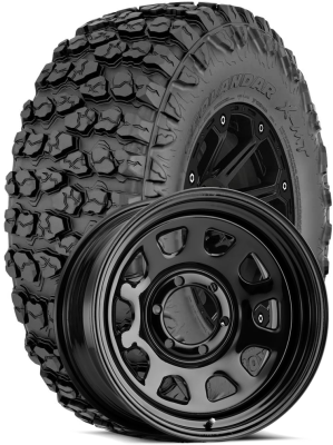 Yokohama Tire - 35x12.50R17 Geolandar X-MT on 17x9 Black Steel Rock Crawler