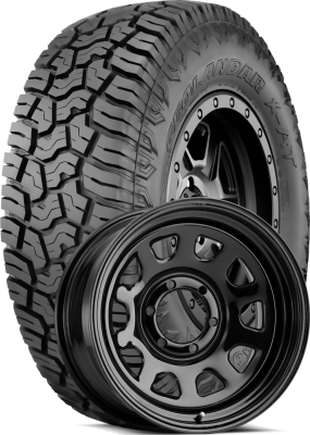 Yokohama Tire - 40x13.50R17 Geolandar X-MT on 17x9 Black Steel Rock Crawler