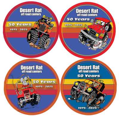 Desert Rat Logo Items - Desert Rat Drink Coasters 50th Anniversary - Set of 4