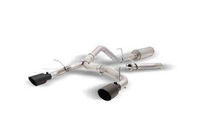 Gibson Performance - Gibson Performance 69551B Black Elite Cat-Back Dual Split Exhaust System