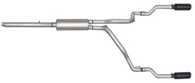 Gibson Performance - Gibson Performance 66539B Black Elite Cat-Back Dual Split Exhaust System