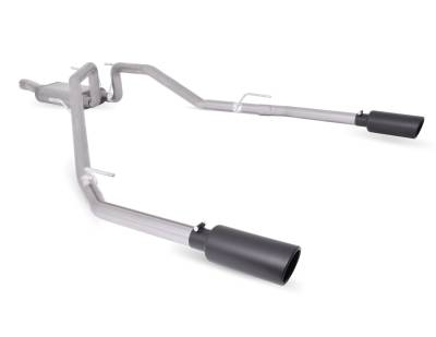Gibson Performance - Gibson Performance 66569B Black Elite Cat-Back Dual Split Exhaust System