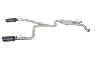 Gibson Performance - Gibson Performance 618818B Black Elite Cat-Back Dual Split Exhaust System