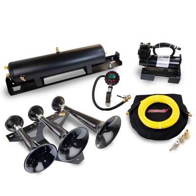 Kleinn Automotive Air Horns - Kleinn Automotive Air Horns SDKIT17-230STL Onboard Air System w/Horns