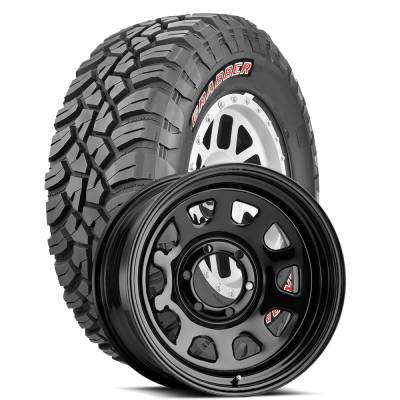 General Tire - 31X10.50R15  General Grabber X3 BSW on DR Daytona Steel Wheels