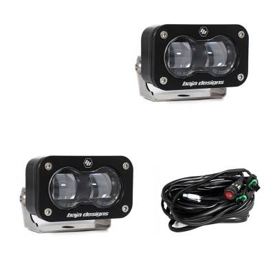 Baja Designs - Baja Designs S2 SAE, Pair LED Spot, Clear Baja Designs