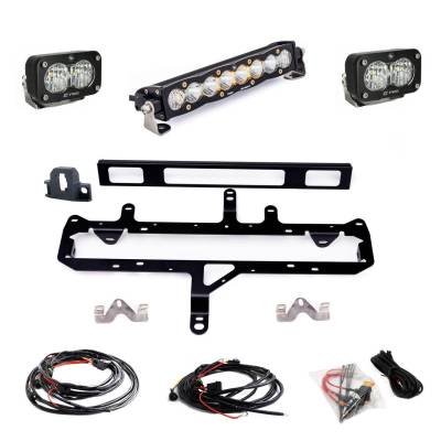 Baja Designs - Baja Designs Toyota S8 10 inch Light Bar S2 Pro Grille Conversion Light Kit 2024-On Toyota Tacoma Clear Baja Designs