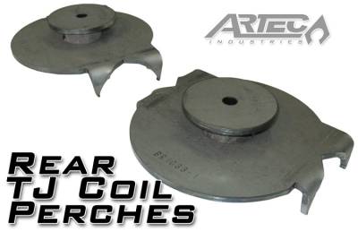 Artec Industries - Artec Jeep TJ Rear Coil Perches And Retainers 97-06 Wrangler TJ Pair 3.5 Inch Axle Tube Diameter Artec Industries