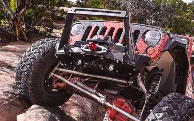 Artec Industries - Artec Jeep JK Front Bumper Rock Guard 07-18 Wrangler JK Aluminum