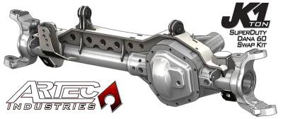 Artec Industries - Artec JK 1 Ton Superduty 99-04 Front Dana 60 Swap Kit W/Adjustable Truss Upper Link Mount Single Artec Industries