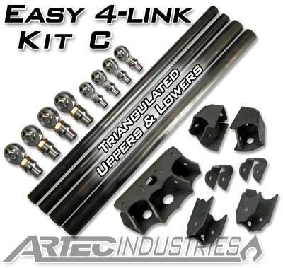 Artec Industries - Artec Easy 4 Link Kit C No Tube 7/8 Inch and 1.25 Inch Rod Ends