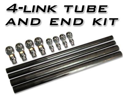 Artec Industries - Artec 4 Link Tube and End Kit 7/8 Upper Rod Ends and 1.25 Inch Lower Rod Ends