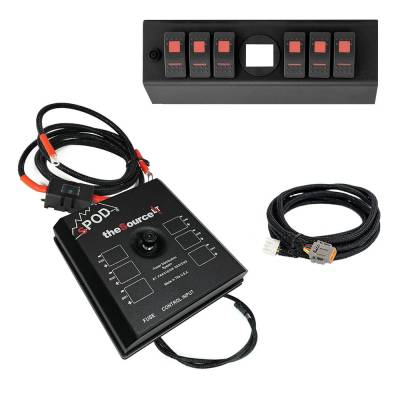 sPOD - sPOD SourceLT w/ Genesis Adapter and Red LED Switch Panel for JK 2009-2018