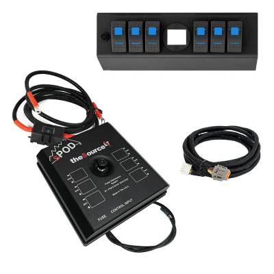 sPOD - sPOD SourceLT w/ Genesis Adapter and Blue LED Switch Panel for JK 2009-2018