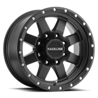 Raceline Wheels - 15X10 Raceline 935B-Defender Black  - 5X114.3  3.5"BS