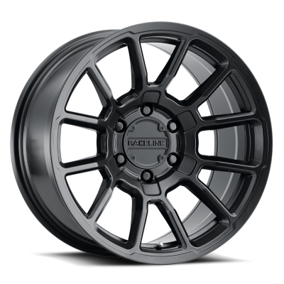Raceline Wheels - 20x10 Raceline 950B - Gauge Satin Black 5x5.0 4.75"BS