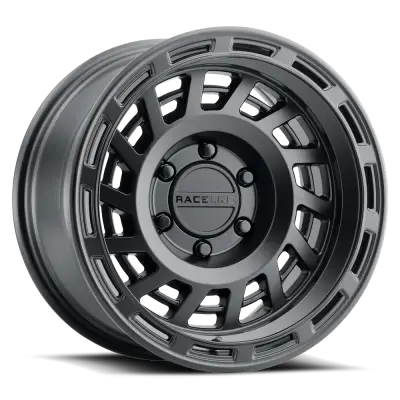 Raceline Wheels - 17X9 Raceline 957B-Halo Satin Black  - 6X5.5  4.5"BS