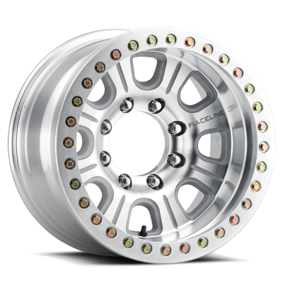 Raceline Wheels - 17X9.5 Raceline Beadlock RT233-Monster Machined Machined-5X5  4.5"BS