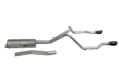 Gibson Performance - Gibson Performance 617410B Black Elite Cat-Back Dual Split Exhaust System