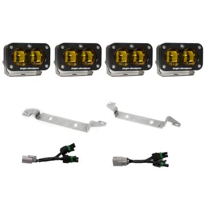 Baja Designs - Baja Designs S2 SAE OEM Fog Light Replacement Kit 2024-On Toyota Tacoma TRD Pro/Trailhunter Amber Baja Designs