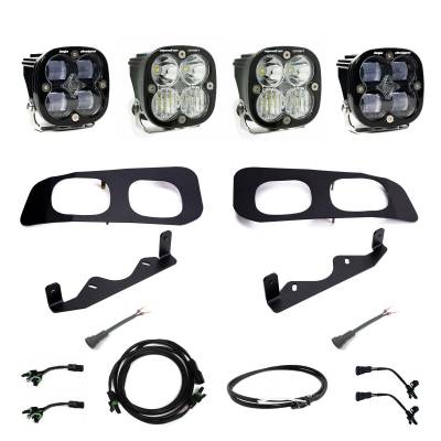 Baja Designs - Baja Designs Squadron SAE/Sport Fog Pocket Kit 2023-On Ford F-250/350 Super Duty SAE Fog Clear Upfitter Wiring