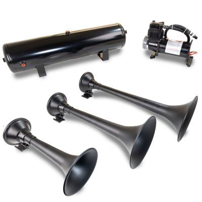 Kleinn Automotive Air Horns - Kleinn Automotive Air Horns HK9 SLIMLINE Pro Blaster Triple Horn Kit