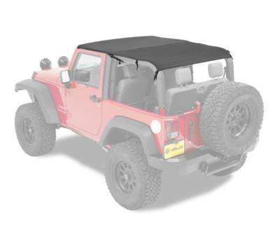 Bestop - Bestop 52593-35 Header Extended Safari Cable Style Bikini Top - Jeep Wrangler JK