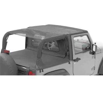 Bestop - Bestop 52593-11 Header Extended Safari Cable Style Bikini Top - Jeep Wrangler JK