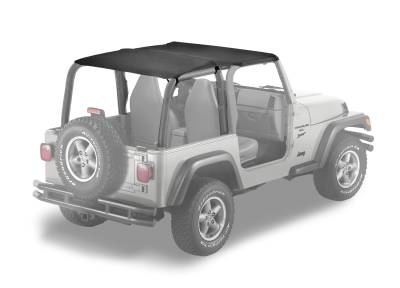 Bestop - Bestop 52530-15 Strapless Extended Safari Style Bikini Top - Jeep Wrangler TJ