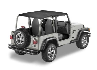 Bestop - Bestop 52531-15 Header Extended Safari Style Bikini Top - Jeep Wrangler TJ