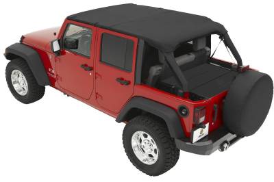 Bestop - Bestop 52581-35 Header Extended Safari Style Bikini Top - Jeep Wrangler JK
