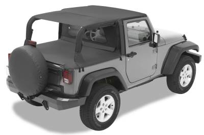 Bestop - Bestop 52585-35 Header Extended Safari Style Bikini Top - Jeep Wrangler JK