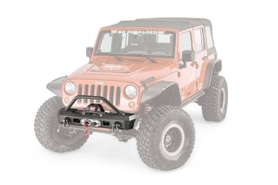 Warn - WARN Elite Stubby Front Bumper Jeep JK With Grille Guard