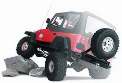 Warn - WARN Jeep TJ Rear Bumper For Tire Carrier