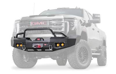 Warn - WARN Ascent Bumper With Prerunner Guard GMC Sierra HD