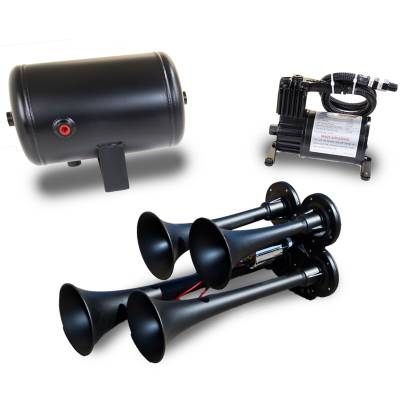 Kleinn Automotive Air Horns - Kleinn Automotive Air Horns HK4-1 Pro Blaster Quad Horn Kit